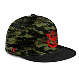 Dragon Ball Z Vegeta Camouflage Saiyan Family Crest Snapback Hat