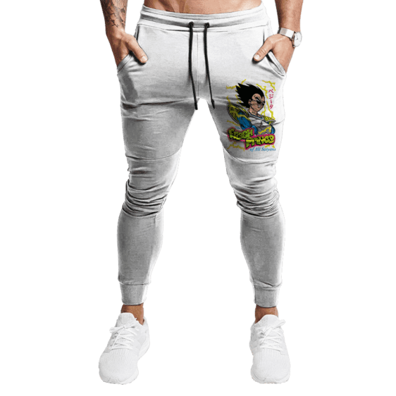 DBZ Vegeta The Saiyan Prince Parody Cute White Track Pants