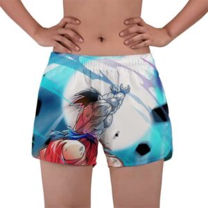Goku Kamehameha Vs Vegeta Galick Gun Women's Beach Shorts