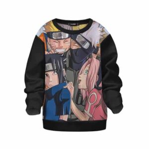 Kakashi Young Team 7 Naruto Sasuke And Sakura Kids Sweater