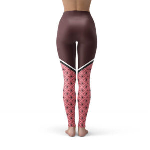 Stylized Nezuko Kamado Yukata Pattern Yoga Pants