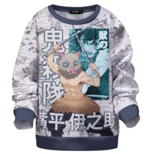 Manga Art Design Inosuke Hashibira Kids Sweatshirt