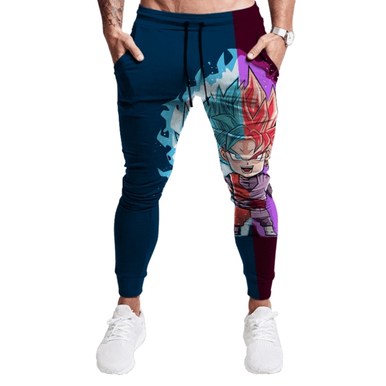 Mini Goku SSGSS God Blue & Goku Black Rose Gym Sweatpants