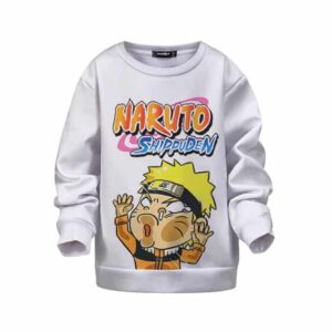 Naruto Shippuden Chibi Naruto Flat Face Kids Sweater