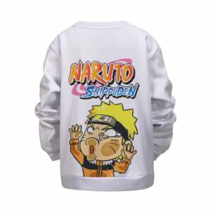 Naruto Shippuden Chibi Naruto Flat Face Kids Sweater