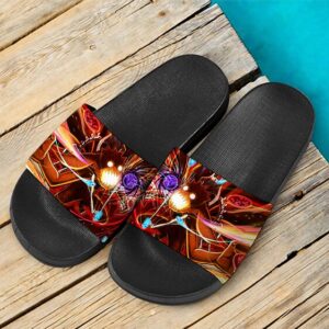 Naruto Six Tails Form Energizing Artwork Slide Slippers