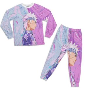 Naruto Uzumaki Vibrant Floral Design Stylish Pajamas Set