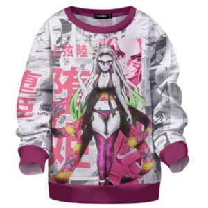 Obi Demon Daki Manga Pattern Kids Sweatshirt