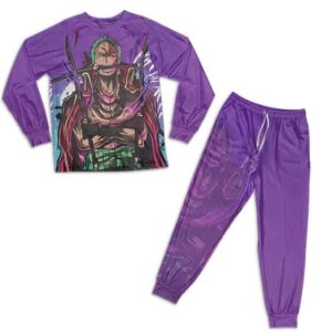 One Piece Roronoa Zoro Santuryo Dope Violet Nightwear Set