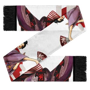 One Piece Wano Country Nico Robin Kimono Outfit Wool Scarf