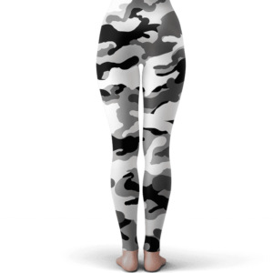 Saiyan Royal Family Symbol Camouflage Black White Yoga Pants