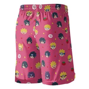 Sasuke & Naruto Cute Chibi Pattern Jersey Shorts