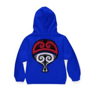 Uchiha Clan Paper Fan Tribal Logo Blue Kids Hoodie Jacket