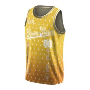 Zenitsu Haori Triangle Pattern Yellow NBA Jersey