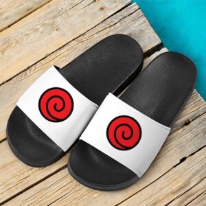 Uzumaki Clan Symbol Dope Cool White Slide Slippers